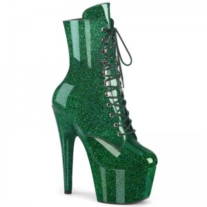 Green Pleaser Adore-1020GP Glitter Patent Women's Heels Boots | AU NFBPVMD