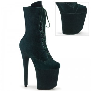 Green Pleaser Flamingo-1045VEL Women's Heels Boots | AU VGDERXP