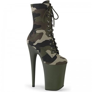 Green Pleaser Infinity-1020CAMO Women's Heels Boots | AUSTRALIA RJSHG