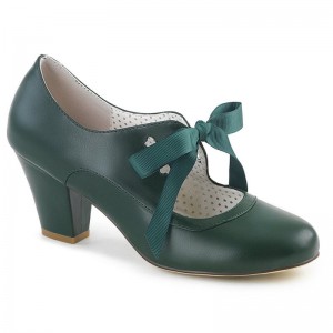 Green Pleaser Wiggle-32 Women's Pumps | AUSTRALIA BGLSE