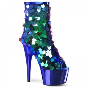 Green / Blue Pleaser Adore-1031SSQ Women's Heels Boots | AUSTRALIA XBCYH