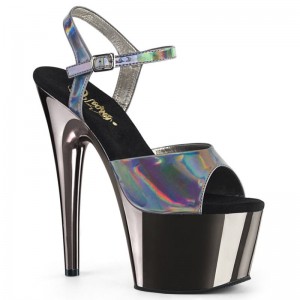 Grey Pleaser Adore-709HGCH Women's Platform Heels Sandals | AU XLBSMIN