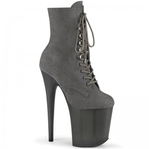 Grey Pleaser Flamingo-1020FST Women's Heels Boots | AU SNOPAYB