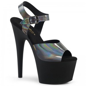 Grey / Black Pleaser Adore-708N-DT Women's Platform Heels Sandals | AU TRAUMNB