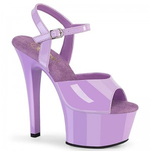 Lavender Pleaser Aspire-609 Women's Platform Heels Sandals | AUSTRALIA JCEAK