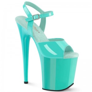 Light Turquoise Pleaser Flamingo-809 Women's Platform Heels Sandals | AUSTRALIA LPNBW