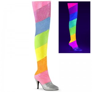 Multicolor Pleaser Dream-3012RBG Women's Thigh High Boots | AU QJIATOE