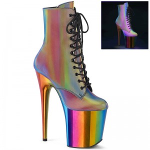 Multicolor Pleaser Flamingo-1020RC-REFL Women's Heels Boots | AUSTRALIA ZXEHM