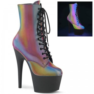 Multicolor / Black Pleaser Adore-1020REFL Women's Heels Boots | AUSTRALIA PRSGV