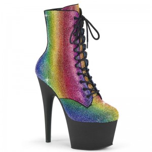 Multicolor / Black Pleaser Adore-1020RS Women's Heels Boots | AUSTRALIA PXGLB