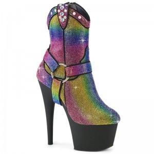 Multicolor / Black Pleaser Adore-1029RS Women's Heels Boots | AU BVLEGPF