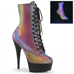 Multicolor / Black Pleaser Delight-1020REFL Women's Heels Boots | AUSTRALIA SMWJL