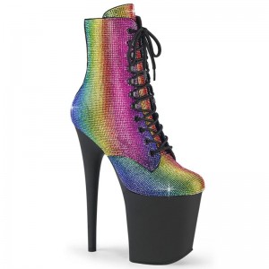 Multicolor / Black Pleaser Flamingo-1020RS Women's Heels Boots | AU SWUHNJB