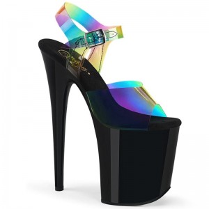 Multicolor / Black Pleaser Flamingo-808RB Women's Platform Heels Sandals | AU VSXWURK