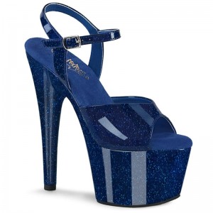 Navy Pleaser Adore-709GP Women's Platform Heels Sandals | AU MXHCFQD