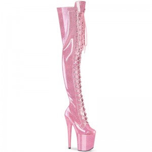 Pink Pleaser Flamingo-3020GP Glitter Women's Thigh High Boots | AUSTRALIA TZQGR