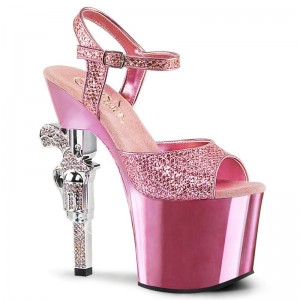 Pink Pleaser Revolver-709G Women's Platform Heels Sandals | AU FNSLWTU