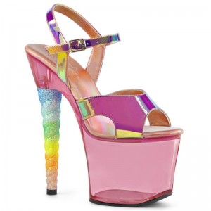 Pink Pleaser Unicorn-711T Women's Platform Heels Sandals | AU JDVMNZR