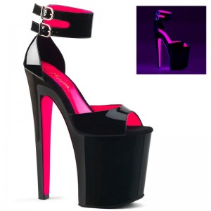 Pink / Black Pleaser Xtreme-875TT Women's Platform Heels Sandals | AUSTRALIA CYDWE