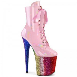 Pink / Multicolor Pleaser Flamingo-1020HG Women's Heels Boots | AUSTRALIA MRBDA