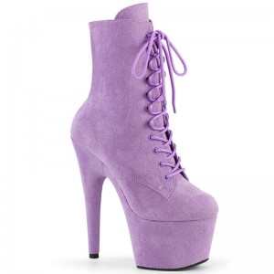 Purple Pleaser Adore-1020FS Faux Suede Women's Heels Boots | AUSTRALIA MFIGJ