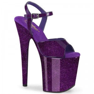 Purple Pleaser Flamingo-809GP Women's Platform Heels Sandals | AU EYJKZCH