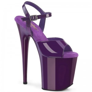 Purple Pleaser Flamingo-809 Women's Platform Heels Sandals | AUSTRALIA XVQKB