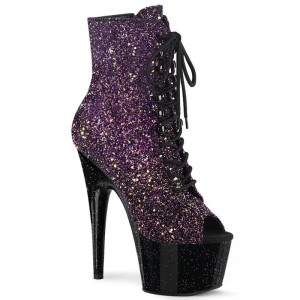 Purple / Black Pleaser Adore-1021OMBG Women's Heels Boots | AU NJLOMVY