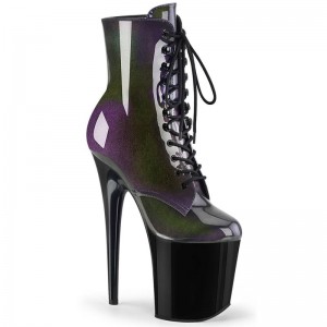 Purple / Black Pleaser Flamingo-1020SHG Women's Heels Boots | AU QEMGXTP