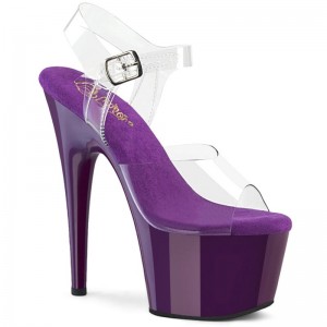 Purple / Clear Pleaser Adore-708 Women's Platform Heels Sandals | AUSTRALIA ZOSGM