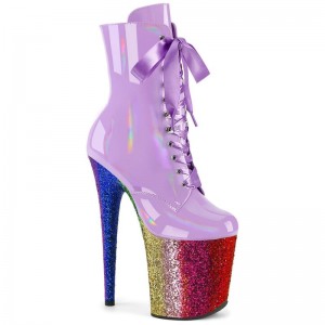 Purple / Multicolor Pleaser Flamingo-1020HG Women's Heels Boots | AUSTRALIA ITAJD