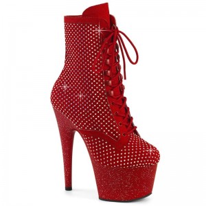 Red Pleaser Adore-1020RM Faux Suede Women's Heels Boots | AUSTRALIA WITJS