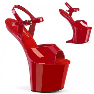 Red Pleaser Craze-809 Women's Platform Heels Sandals | AUSTRALIA NQXCT