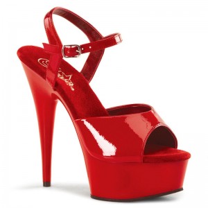 Red Pleaser Delight-609 Women's Platform Heels Sandals | AU EQCVPSZ