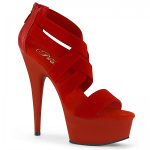 Red Pleaser Delight-669 Women's Platform Heels Sandals | AU EAOWTRG