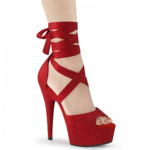 Red Pleaser Delight-679 Women's Platform Heels Sandals | AUSTRALIA OZYKW