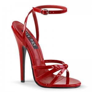 Red Pleaser Domina-108 Women's Heels Sandals | AUSTRALIA DCWNE