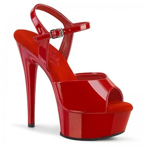 Red Pleaser Excite-609 Women's Platform Heels Sandals | AU SFBYQAJ