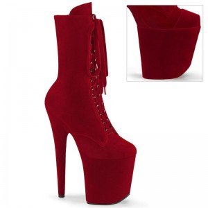 Red Pleaser Flamingo-1045VEL Women's Heels Boots | AU DFKSACW