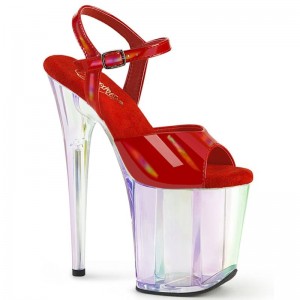 Red Pleaser Flamingo-809HT Women's Platform Heels Sandals | AU XWYQFRD