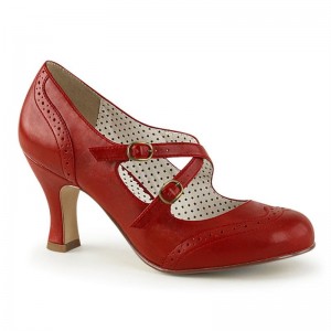 Red Pleaser Flapper-35 Vegan Leather Women's Pumps | AU DXFZLET