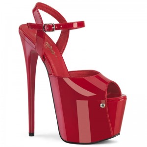 Red Pleaser Jubilant-09 Women's Platform Heels Sandals | AU MGHQVLO