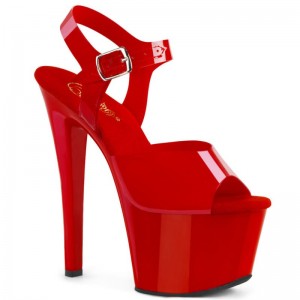 Red Pleaser Sky-308N Women's Platform Heels Sandals | AU KYODTFQ