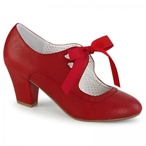 Red Pleaser Wiggle-32 Vegan Leather Women's Pumps | AUSTRALIA PUHOB