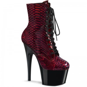 Red / Black Pleaser Adore-1020SP Women's Heels Boots | AU VLCQWAE