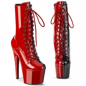 Red / Black Pleaser Adore-1040TT Women's Heels Boots | AUSTRALIA MVNLT