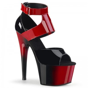 Red / Black Pleaser Adore-700-16 Women's Platform Heels Sandals | AU NWRHEXQ