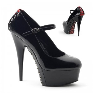 Red / Black Pleaser Delight-687FH Women's Pumps | AUSTRALIA NTVHL