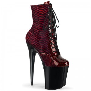 Red / Black Pleaser Flamingo-1020SP Women's Heels Boots | AUSTRALIA MGPTO