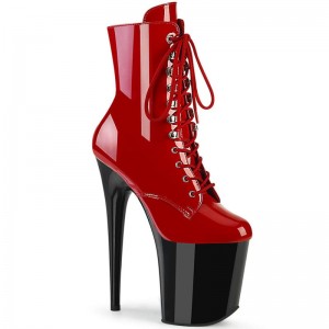 Red / Black Pleaser Flamingo-1020 Women's Heels Boots | AUSTRALIA JVYSW